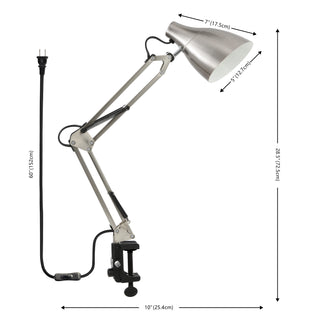 Odile 28.5" Classic Industrial Adjustable Articulated Clamp-On LED Task Lamp - JONATHAN Y