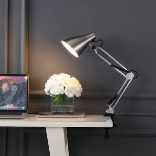 Odile 28.5" Classic Industrial Adjustable Articulated Clamp-On LED Task Lamp - JONATHAN Y