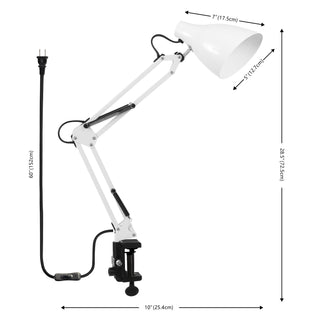 Odile 28.5" Classic Industrial Adjustable Articulated Clamp-On LED Task Lamp - JONATHAN Y