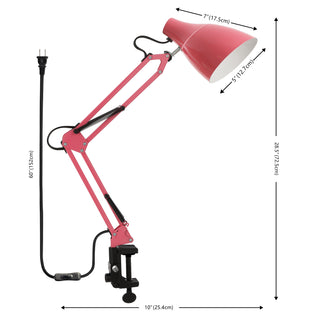 Odile 28.5" Classic Industrial Adjustable Articulated Clamp-On LED Task Lamp - JONATHAN Y