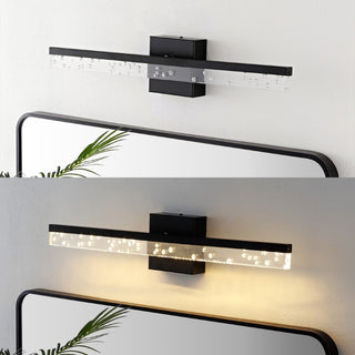 Mario Modern Contemporary 360-Degree Rotatable Iron/Seeded Acrylic Integrated LED Vanity Light - JONATHAN Y