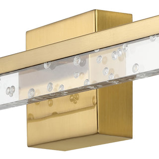 Mario Modern Contemporary 360-Degree Rotatable Iron/Seeded Acrylic Integrated LED Vanity Light - JONATHAN Y