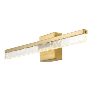 Mario Modern Contemporary 360-Degree Rotatable Iron/Seeded Acrylic Integrated LED Vanity Light - JONATHAN Y
