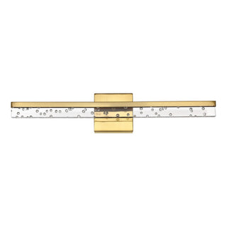 Mario Modern Contemporary 360-Degree Rotatable Iron/Seeded Acrylic Integrated LED Vanity Light - JONATHAN Y