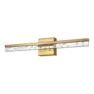 Mario Modern Contemporary 360-Degree Rotatable Iron/Seeded Acrylic Integrated LED Vanity Light - JONATHAN Y