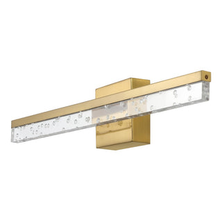 Mario Modern Contemporary 360-Degree Rotatable Iron/Seeded Acrylic Integrated LED Vanity Light - JONATHAN Y