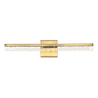 Mario Modern Contemporary 360-Degree Rotatable Iron/Seeded Acrylic Integrated LED Vanity Light - JONATHAN Y