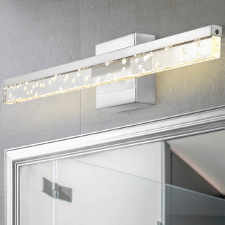 Mario Modern Contemporary 360-Degree Rotatable Iron/Seeded Acrylic Integrated LED Vanity Light