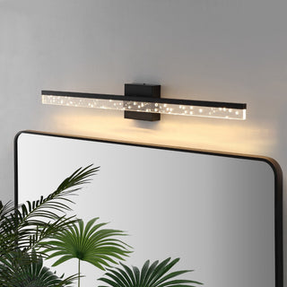 Mario Modern Contemporary 360-Degree Rotatable Iron/Seeded Acrylic Integrated LED Vanity Light