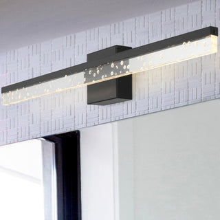 Mario Modern Contemporary 360-Degree Rotatable Iron/Seeded Acrylic Integrated LED Vanity Light