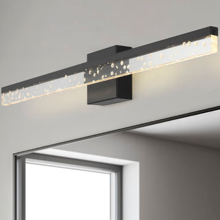Mario Modern Contemporary 360-Degree Rotatable Iron/Seeded Acrylic Integrated LED Vanity Light