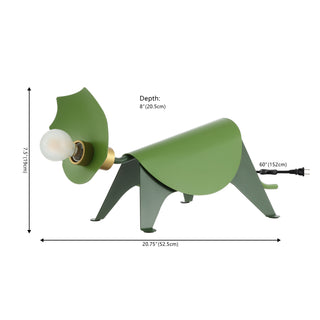 Gretchen 7.5" Modern Industrial Iron Triceratops LED Kids' Lamp - JONATHAN Y
