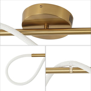 Alessio Contemporary Minimalist 360 Adjustable Silicone Neon Rope Dimmable Linear Integrated LED Flush Mount - JONATHAN Y