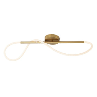Alessio Contemporary Minimalist 360 Adjustable Silicone Neon Rope Dimmable Linear Integrated LED Flush Mount - JONATHAN Y