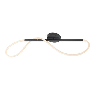 Alessio Contemporary Minimalist 360 Adjustable Silicone Neon Rope Dimmable Linear Integrated LED Flush Mount - JONATHAN Y