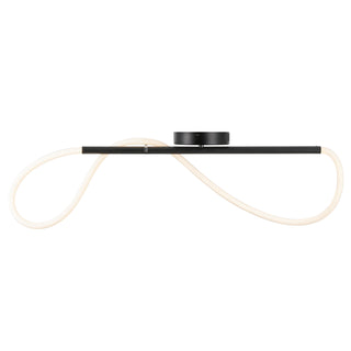 Alessio Contemporary Minimalist 360 Adjustable Silicone Neon Rope Dimmable Linear Integrated LED Flush Mount - JONATHAN Y