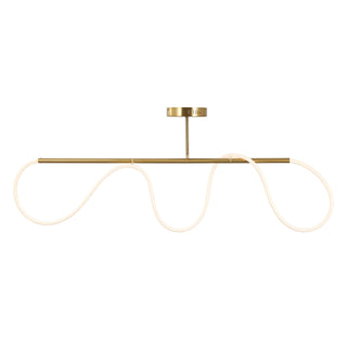 Alessio Contemporary Minimalist 360 Adjustable Silicone Neon Rope Dimmable Linear Integrated LED Flush Mount - JONATHAN Y