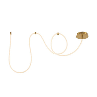 Serafina Contemporary Minimalist 360 Adjustable Silicone Neon Rope Dimmable Linear Integrated LED Flush Mount - JONATHAN Y