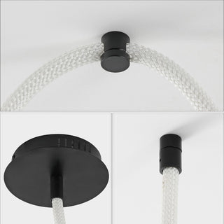 Serafina Contemporary Minimalist 360 Adjustable Silicone Neon Rope Dimmable Linear Integrated LED Flush Mount - JONATHAN Y