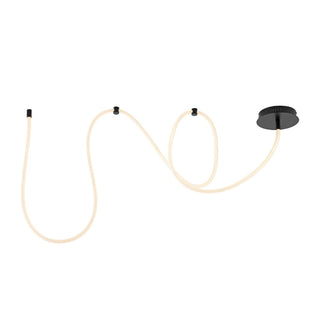 Serafina Contemporary Minimalist 360 Adjustable Silicone Neon Rope Dimmable Linear Integrated LED Flush Mount - JONATHAN Y