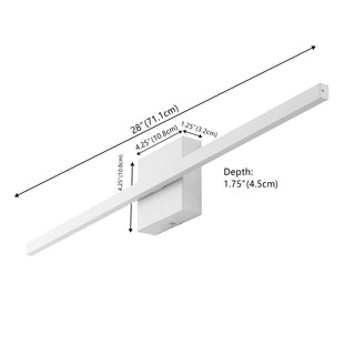 Vara 28" Modern Minimalist Indoor/Outdoor Metal 350-Degree Rotatable Dimmable Integrated LED Wall Sconce - JONATHAN Y