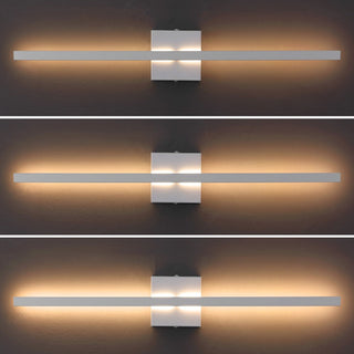Vara 28" Modern Minimalist Indoor/Outdoor Metal 350-Degree Rotatable Dimmable Integrated LED Wall Sconce - JONATHAN Y