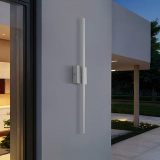 Vara 28" Modern Minimalist Indoor/Outdoor Metal 350-Degree Rotatable Dimmable Integrated LED Wall Sconce - JONATHAN Y