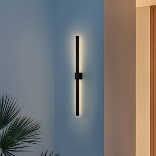 Vara 49.5" Modern Minimalist Indoor/Outdoor Metal 350-Degree Rotate Dimmable Integrated Linear LED Wall Sconce - JONATHAN Y