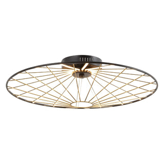 Anders 23.25" Contemporary Scandinavian Dimmable Stripe UFO Integrated LED Flush Mount - JONATHAN Y