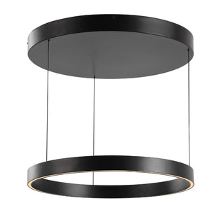 Jense 23.75" Minimalist Modern Metal Adjustable Dimmable Ring LED Pendant - JONATHAN Y