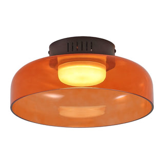 Kalmar 12" Modern Minimalist Iron/Glass Dimmable Integrated LED Flush Mount
