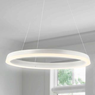 Baxter Modern Contemporary Aluminum Integrated LED Hoop Pendant - JONATHAN Y