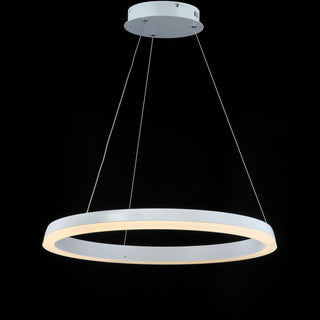 Baxter Modern Contemporary Aluminum Integrated LED Hoop Pendant - JONATHAN Y
