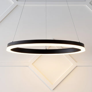Baxter Modern Contemporary Aluminum Integrated LED Hoop Pendant