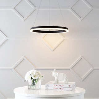 Baxter Modern Contemporary Aluminum Integrated LED Hoop Pendant