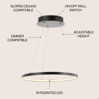 Brice  Modern Contemporary Iron Integrated LED Pendant