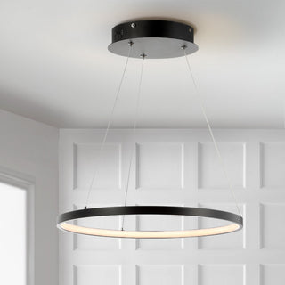 Brice  Modern Contemporary Iron Integrated LED Pendant - JONATHAN Y