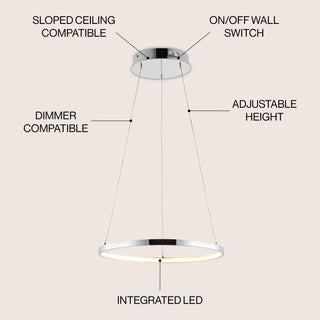 Brice  Modern Contemporary Iron Integrated LED Pendant