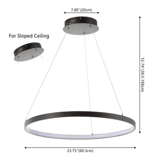 Brice  Modern Contemporary Iron Integrated LED Pendant