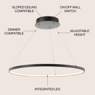 Brice  Modern Contemporary Iron Integrated LED Pendant