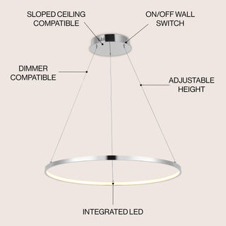 Brice  Modern Contemporary Iron Integrated LED Pendant