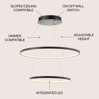 Brice  Modern Contemporary Iron Integrated LED Pendant
