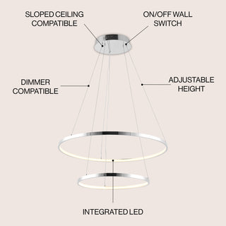 Brice  Modern Contemporary Iron Integrated LED Pendant