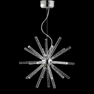 Soyuz 19.5" Adjustable Integrated LED Starburst Metal/Acrylic Pendant - JONATHAN Y