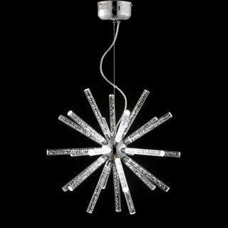 Soyuz 19.5" Adjustable Integrated LED Starburst Metal/Acrylic Pendant - JONATHAN Y