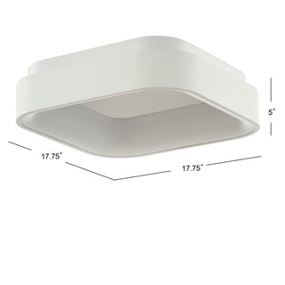 Rafael 17.7" Integrated LED Metal Flush Mount Ceiling Light - JONATHAN Y
