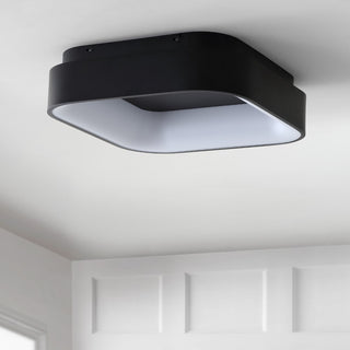 Rafael 17.7" Integrated LED Metal Flush Mount Ceiling Light - JONATHAN Y