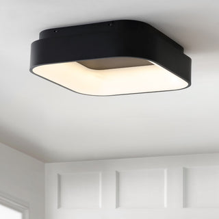 Rafael 17.7" Integrated LED Metal Flush Mount Ceiling Light - JONATHAN Y