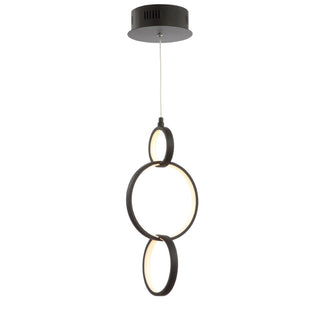 Loop 7.75" Adjustable Integrated LED Metal Ring Pendant - JONATHAN Y