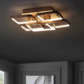 Sebastian 17.5" Integrated LED Metal Flush Mount Ceiling Light - JONATHAN Y